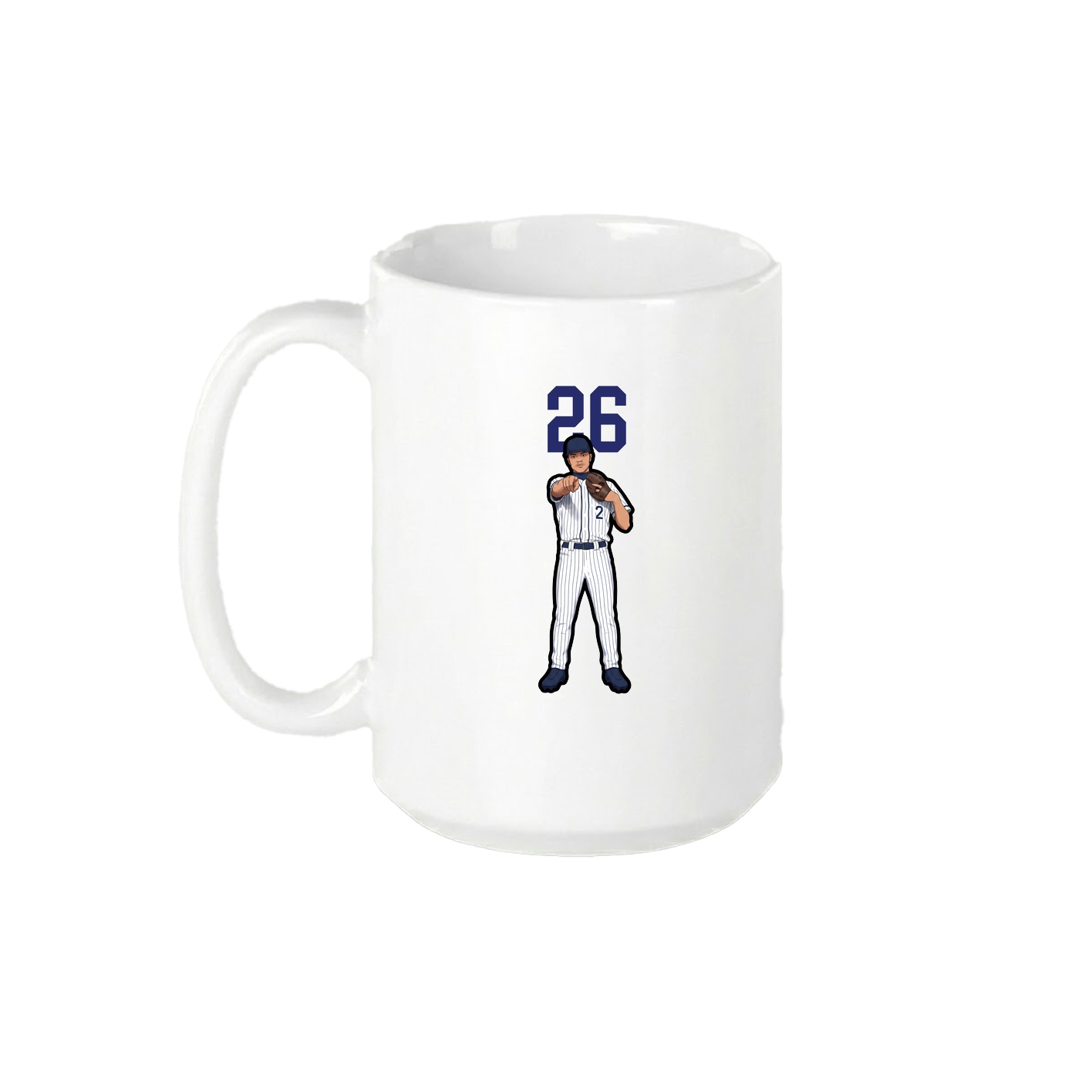 15oz Coffee Mug — Number Top in White