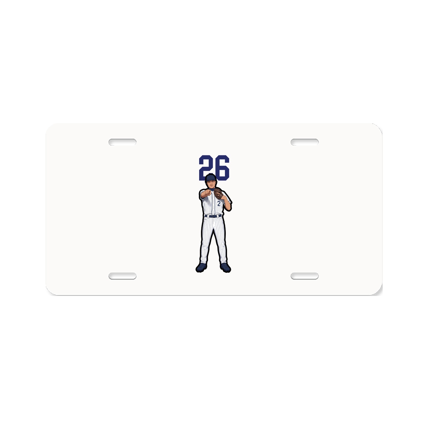 License Plate — Number Top in Classic