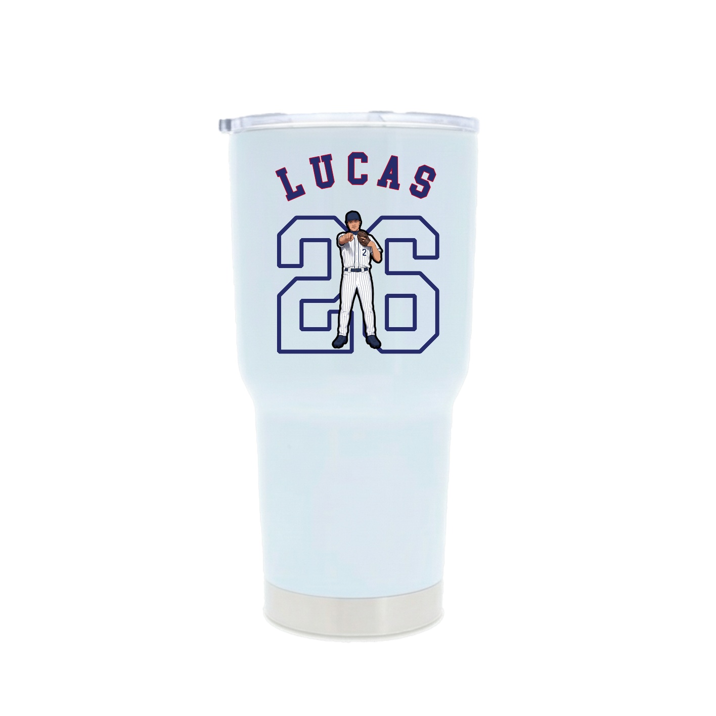30oz Stainless Steel Tumbler — Shirsey Arch in White