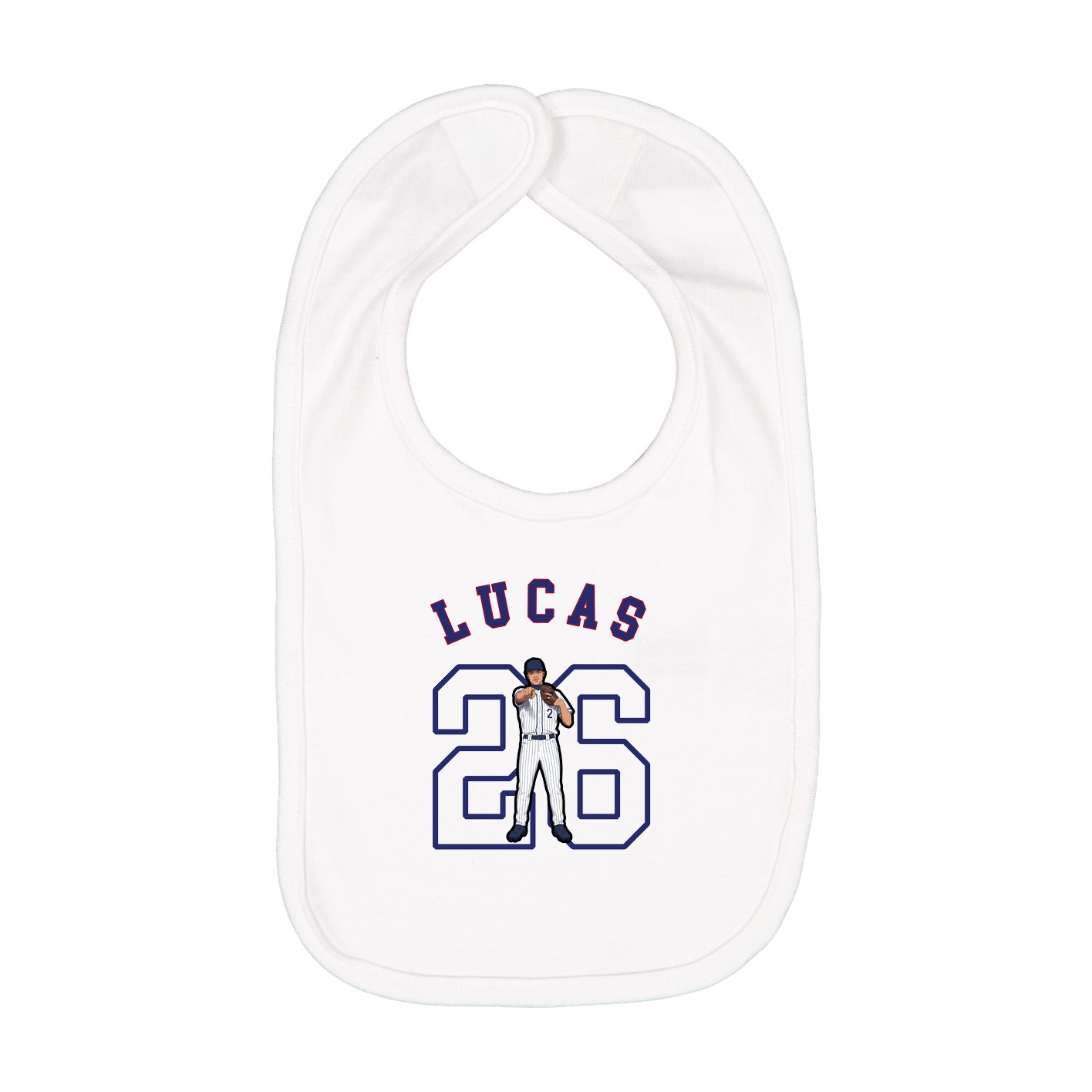Infant Bib — Shirsey Arch in White