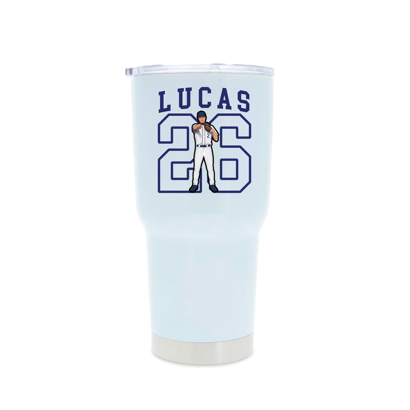 30oz Stainless Steel Tumbler — Shirsey in White