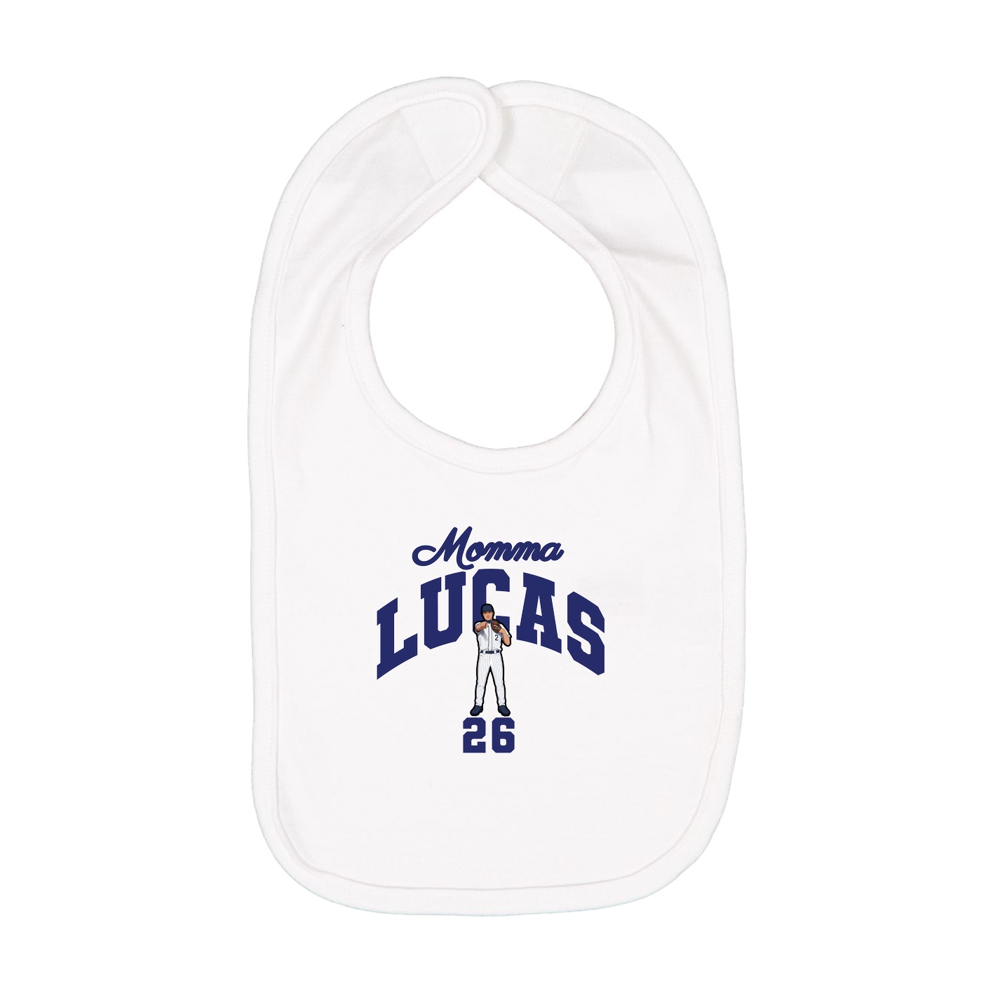Infant Bib — Mothers Day Arch in White