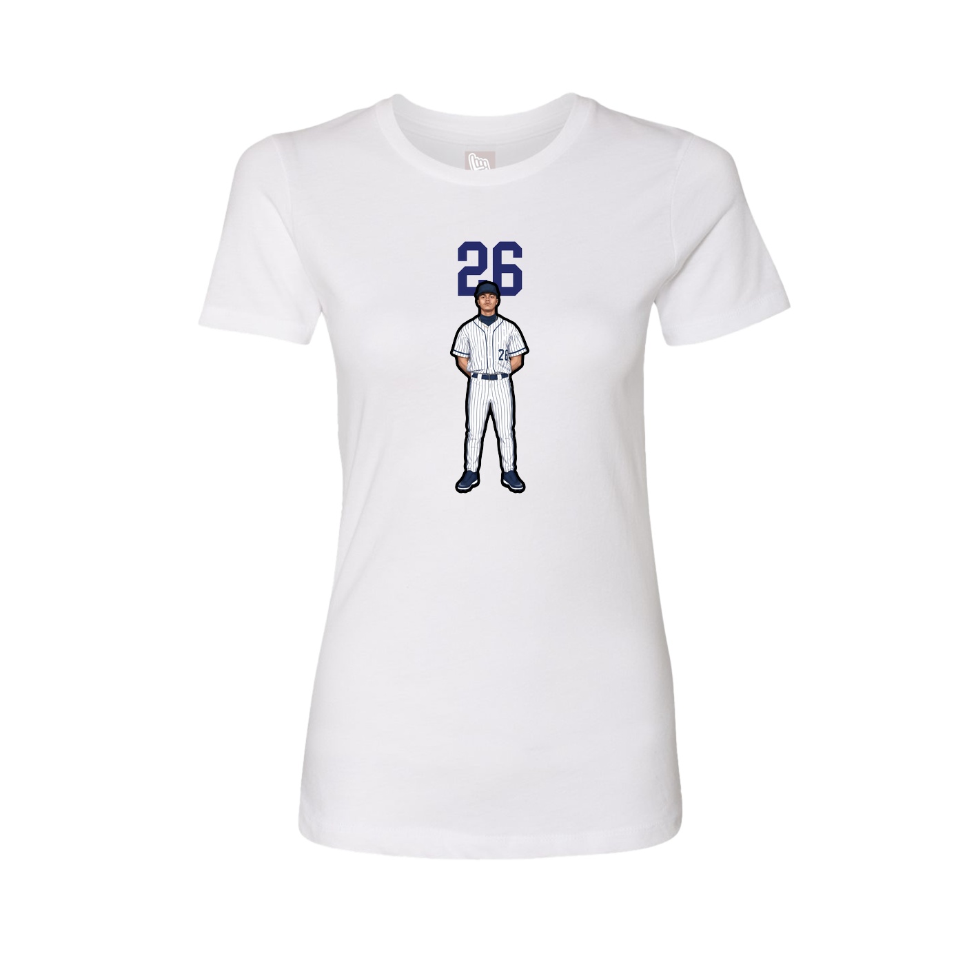 Womens Tee — Number Top in White