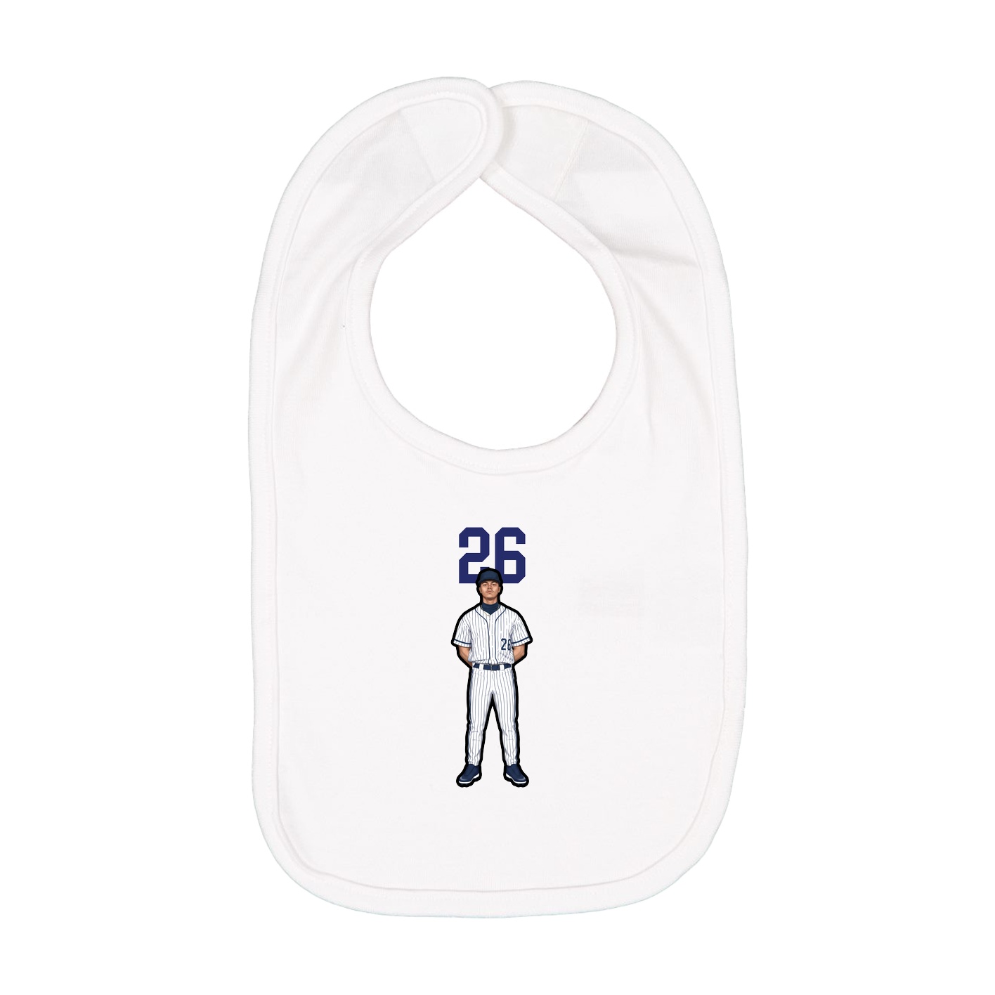 Infant Bib — Number Top in White