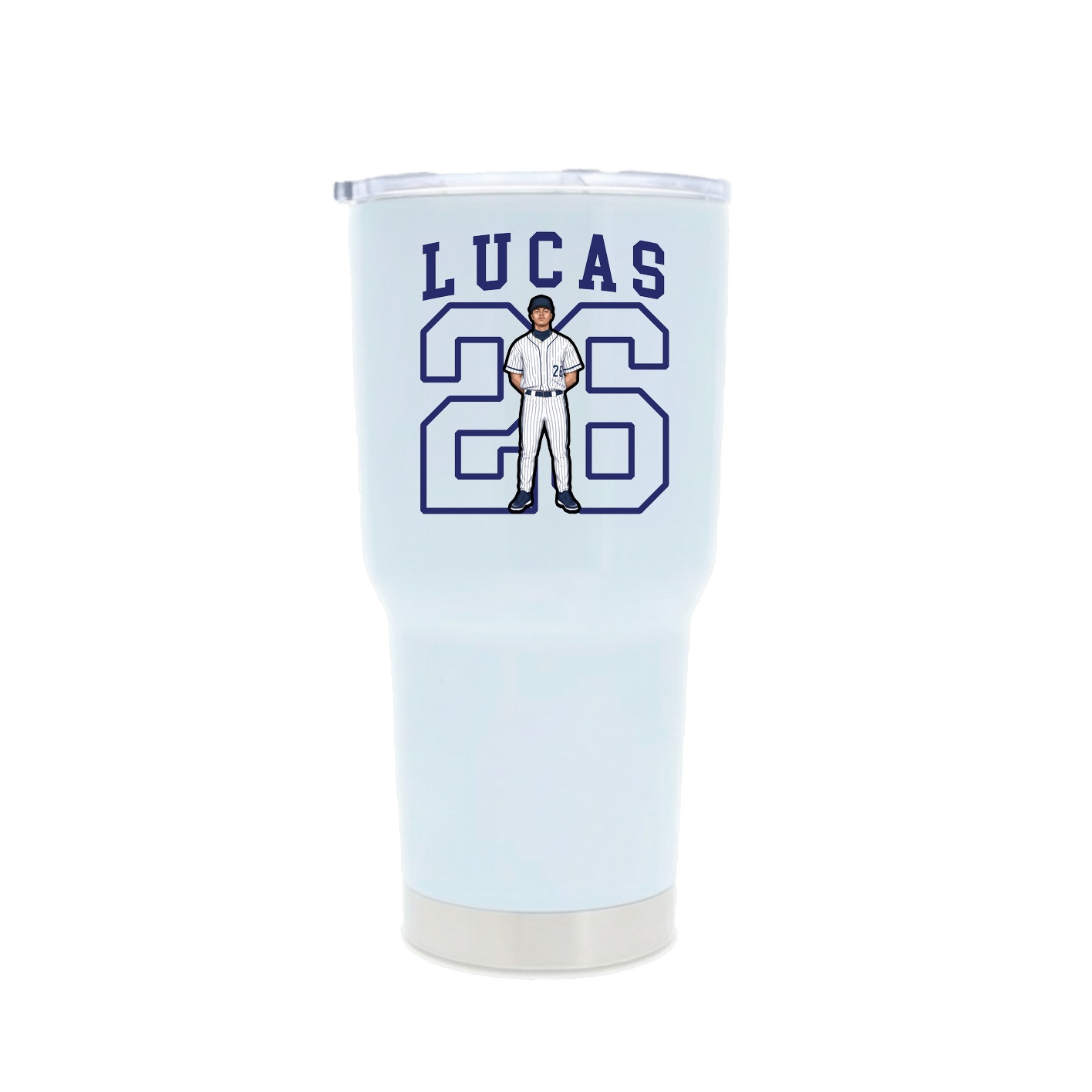 30oz Stainless Steel Tumbler — Shirsey in White
