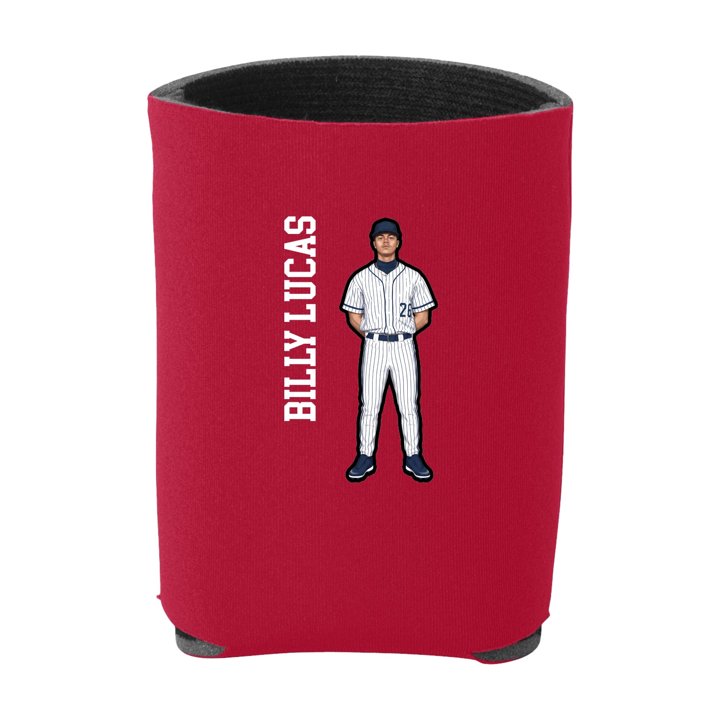 Can Holder — Name Vertical in Red