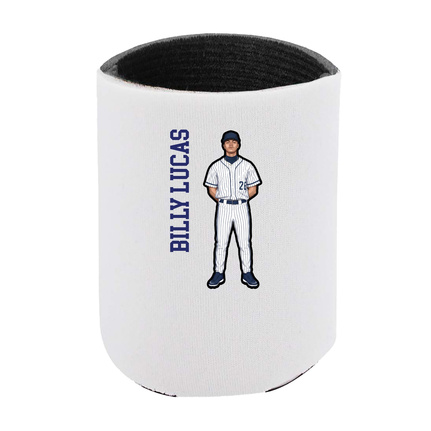Can Holder — Name Vertical in White