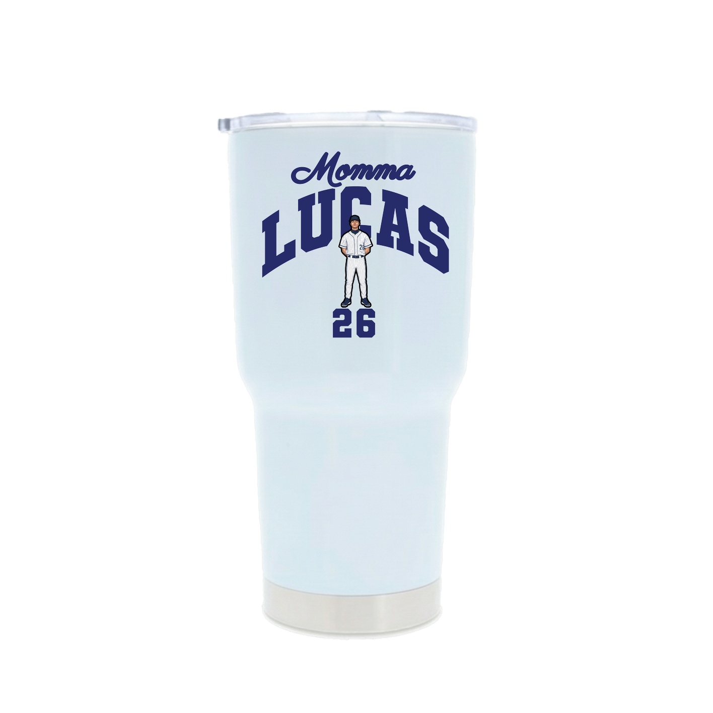 30oz Stainless Steel Tumbler — Mothers Day Arch in White