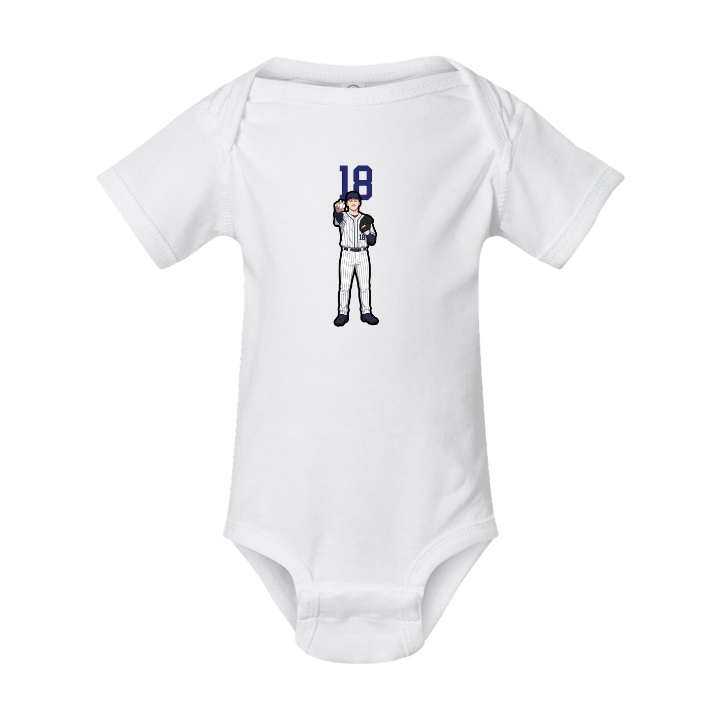 Baby Onesie — Number Top in White