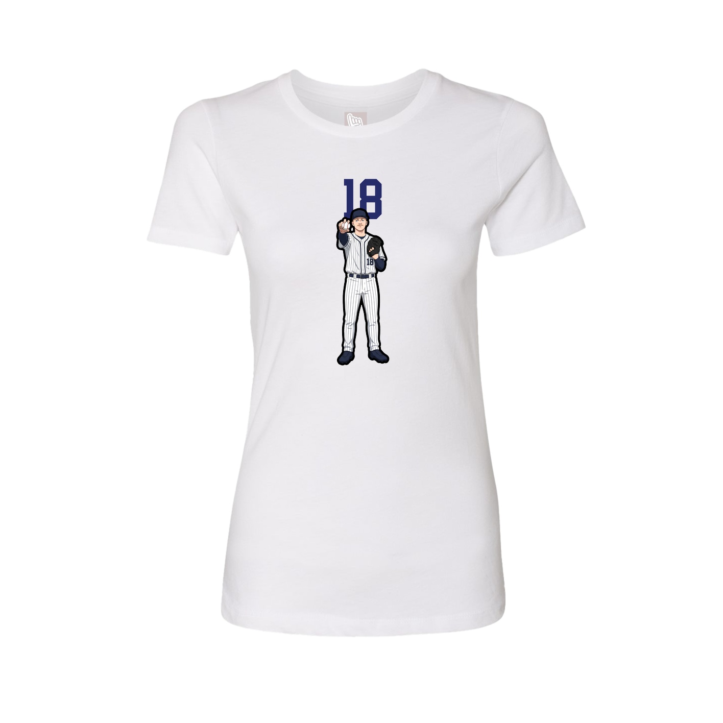 Womens Tee — Number Top in White