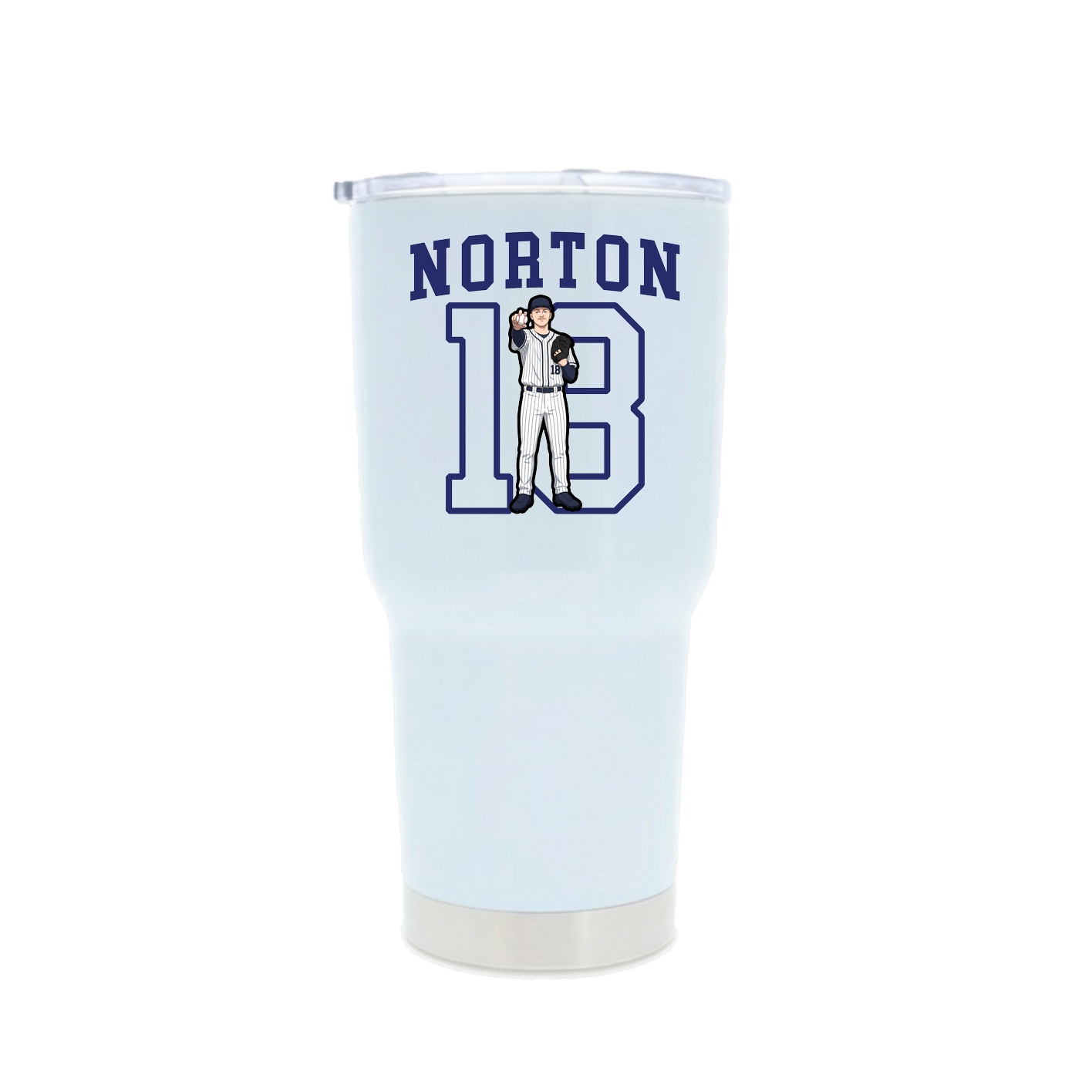 30oz Stainless Steel Tumbler — Shirsey in White