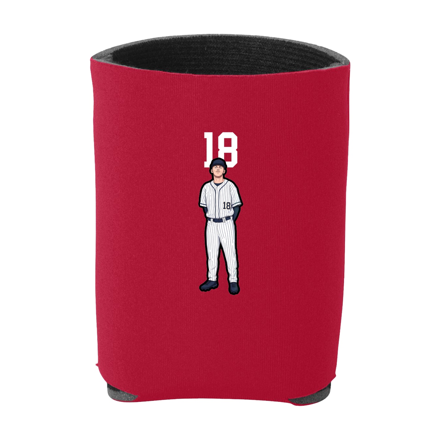 Can Holder — Number Top in Red