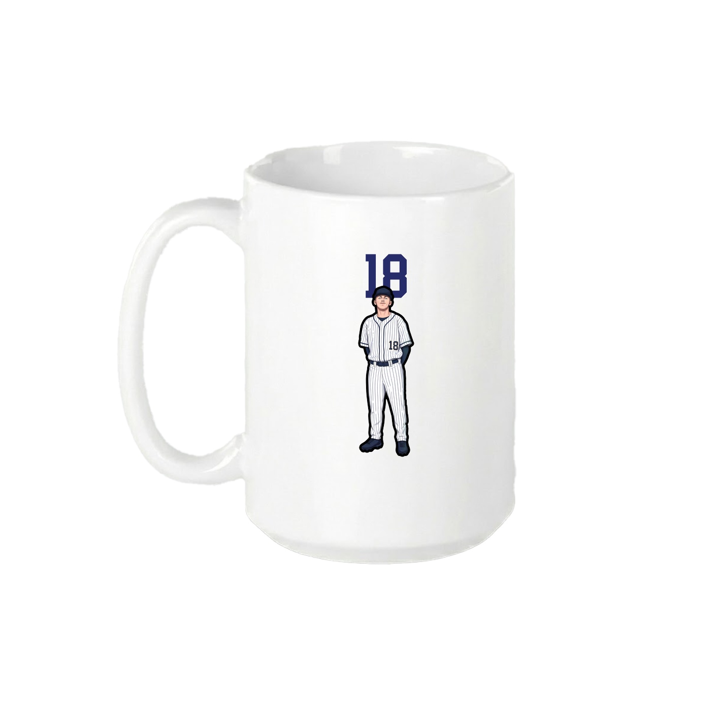 15oz Coffee Mug — Number Top in White
