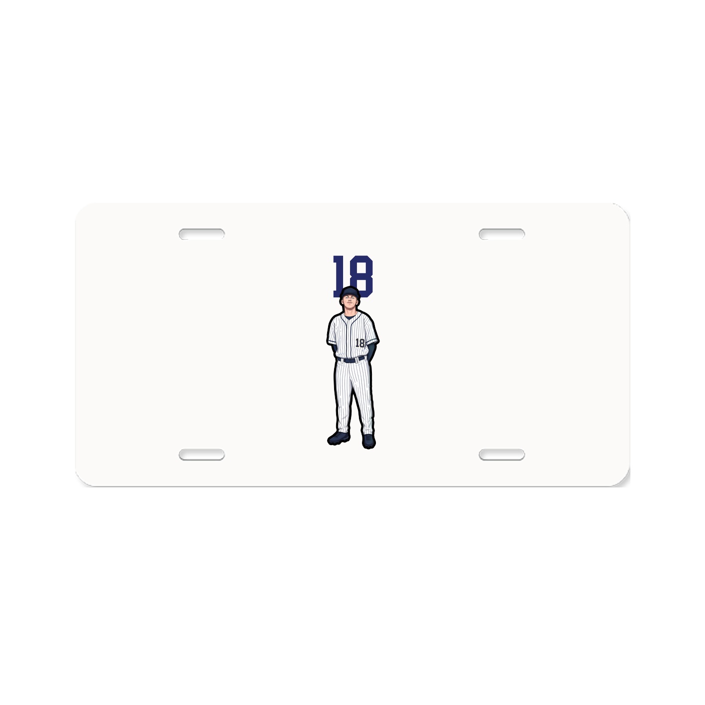 License Plate — Number Top in Classic