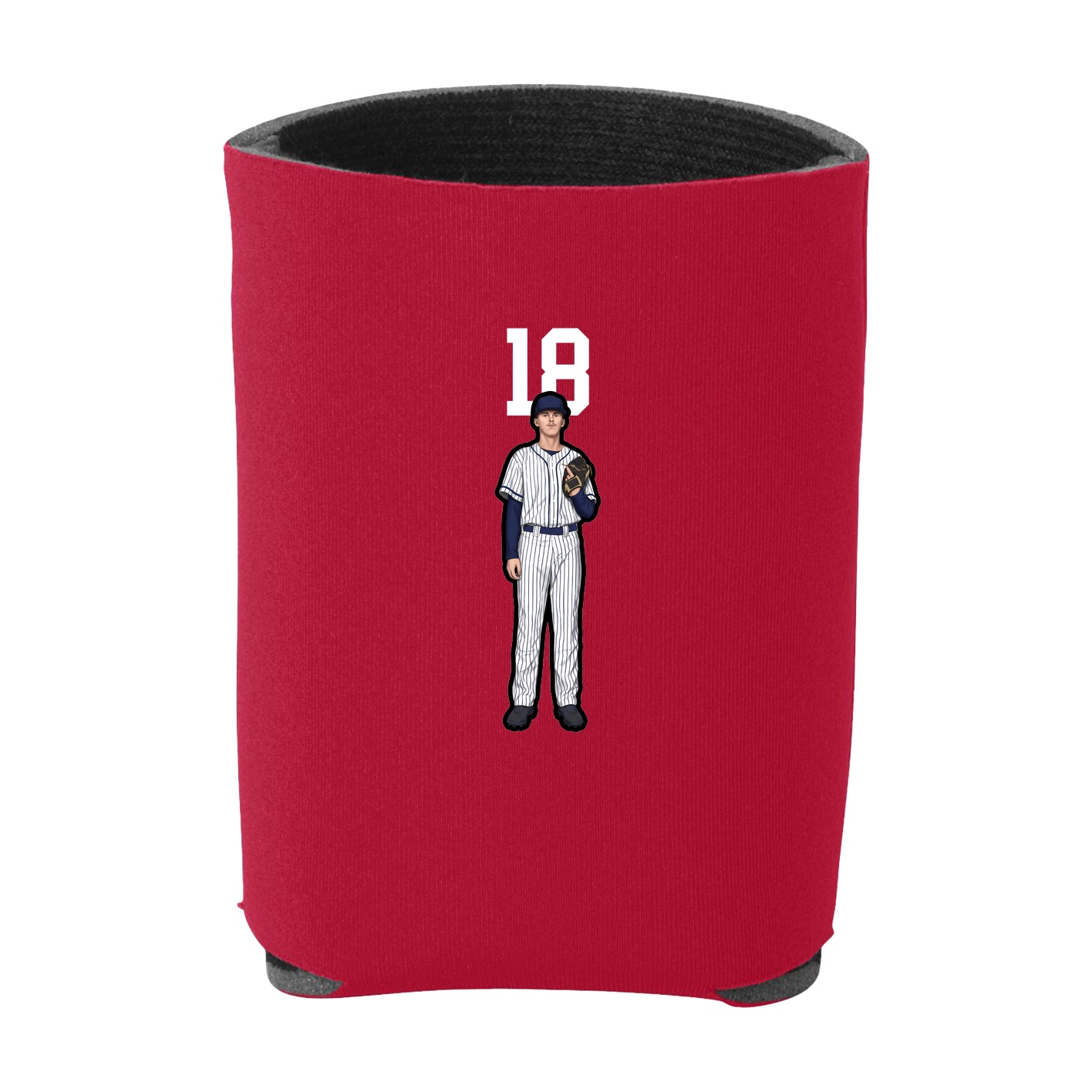 Can Holder — Number Top in Red