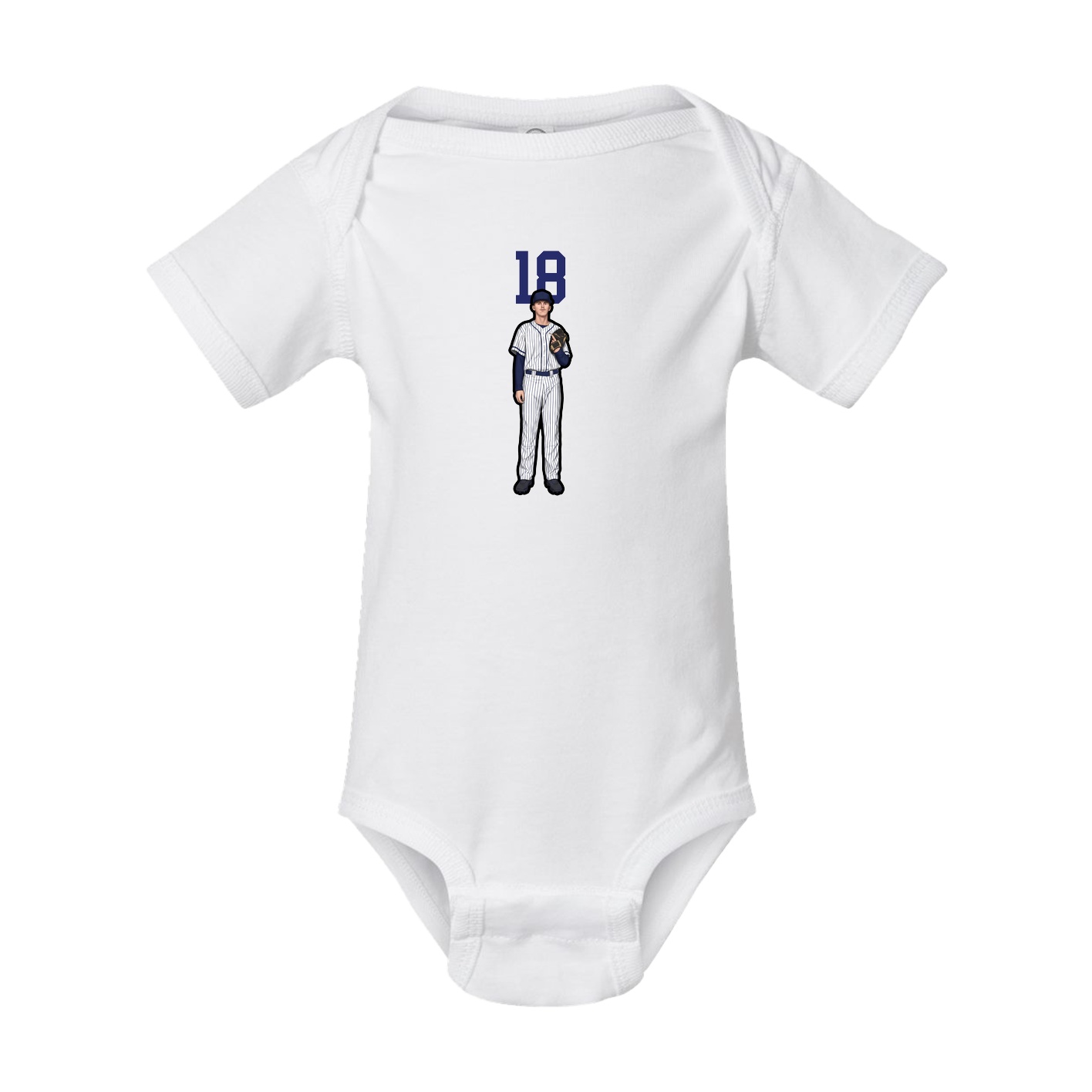 Baby Onesie — Number Top in White