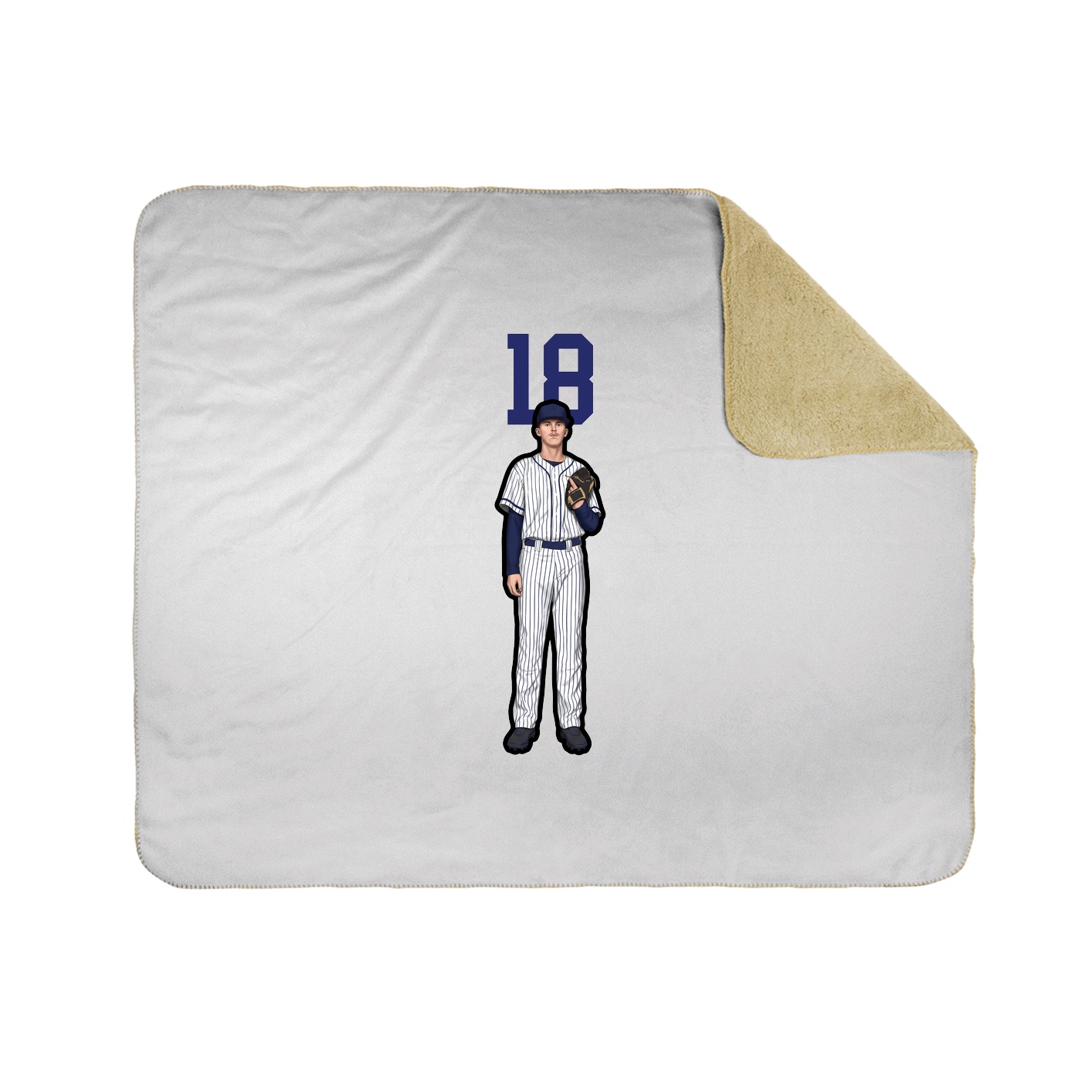 Throw Blanket — Number Top in White
