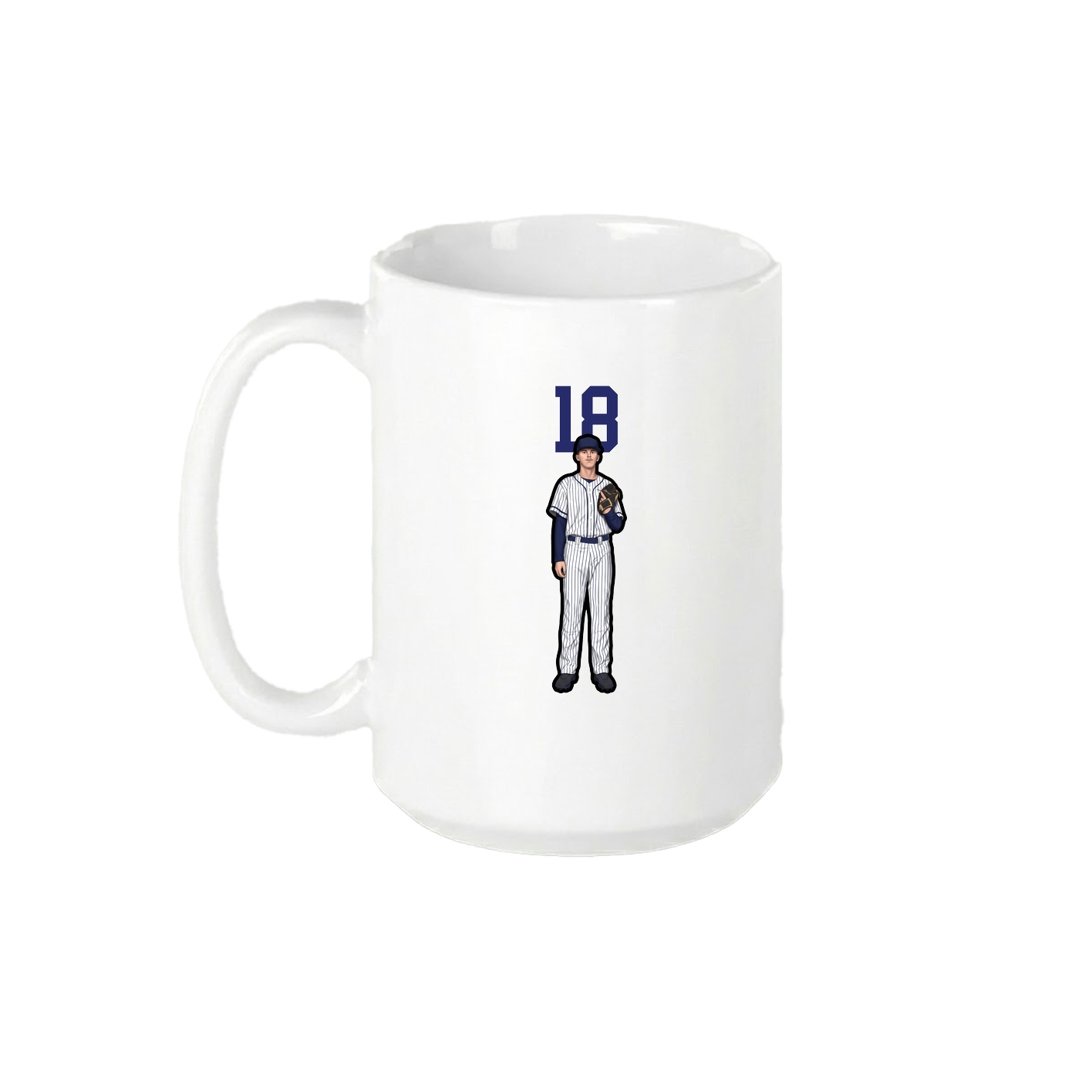 15oz Coffee Mug — Number Top in White