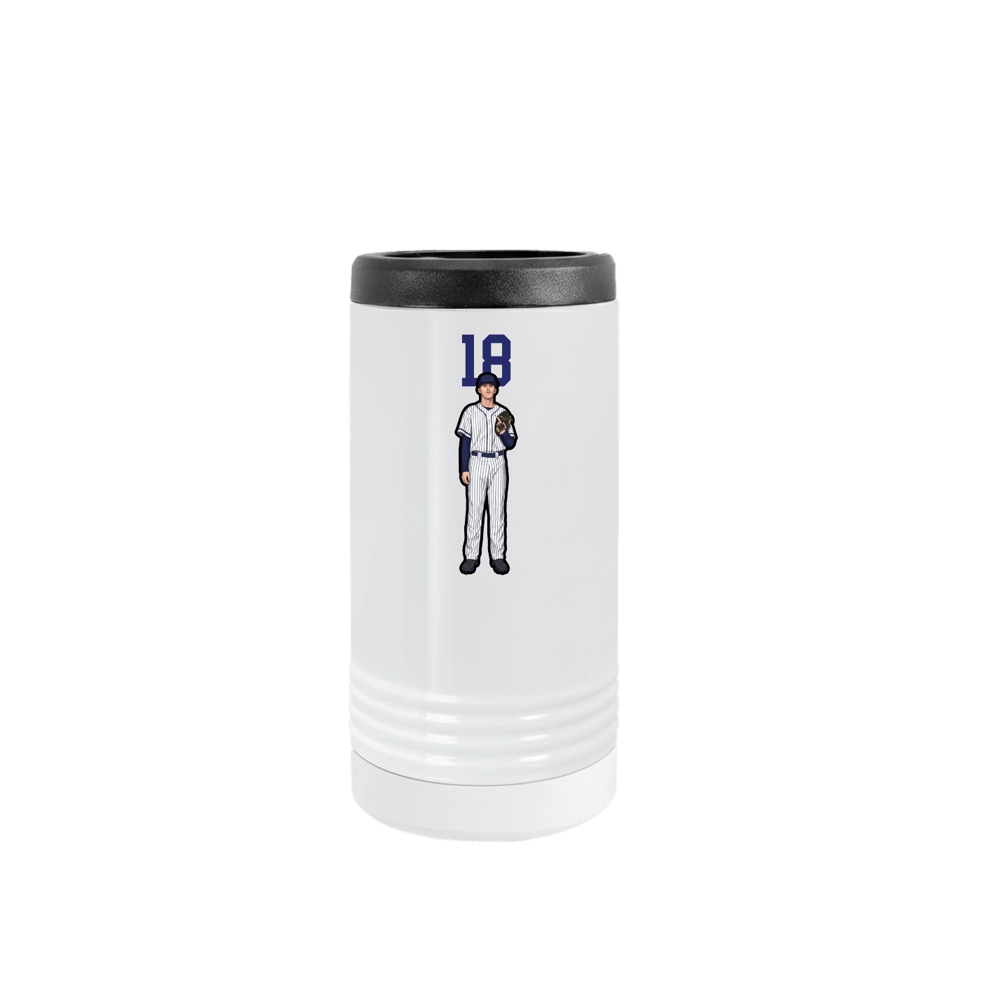 Slim Beverage Holder — Number Top in White