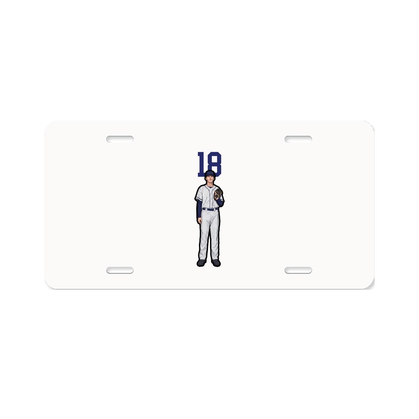 License Plate — Number Top in Classic