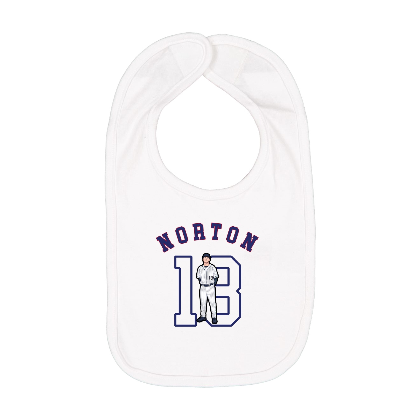 Infant Bib — Shirsey Arch in White