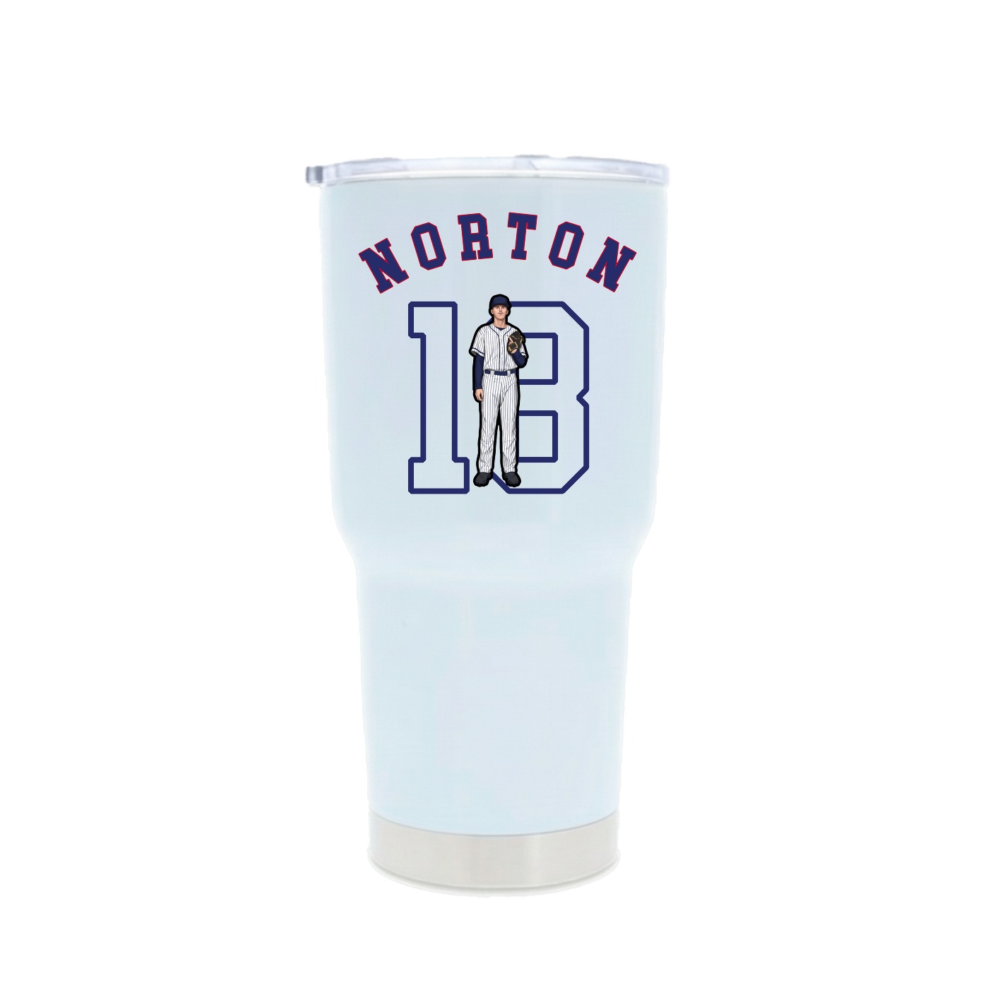 30oz Stainless Steel Tumbler — Shirsey Arch in White