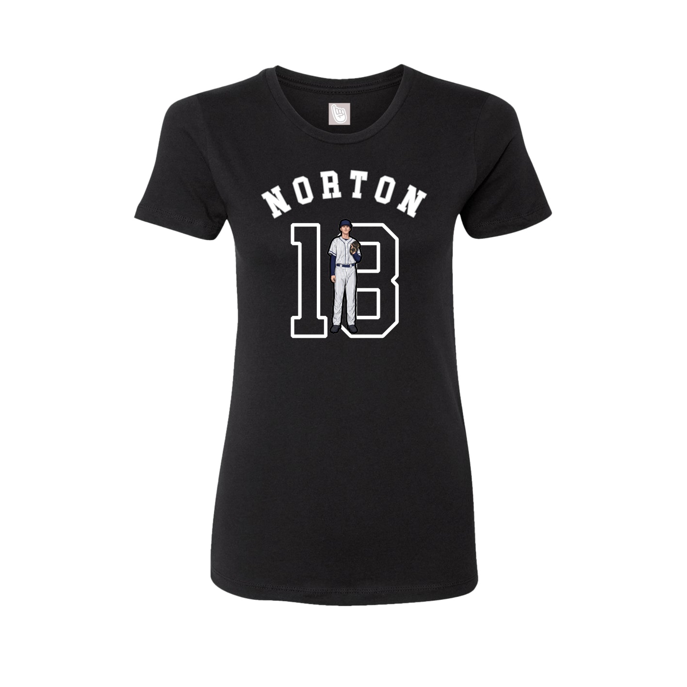 Fitted Women's Tee — Shirsey Arch in Black