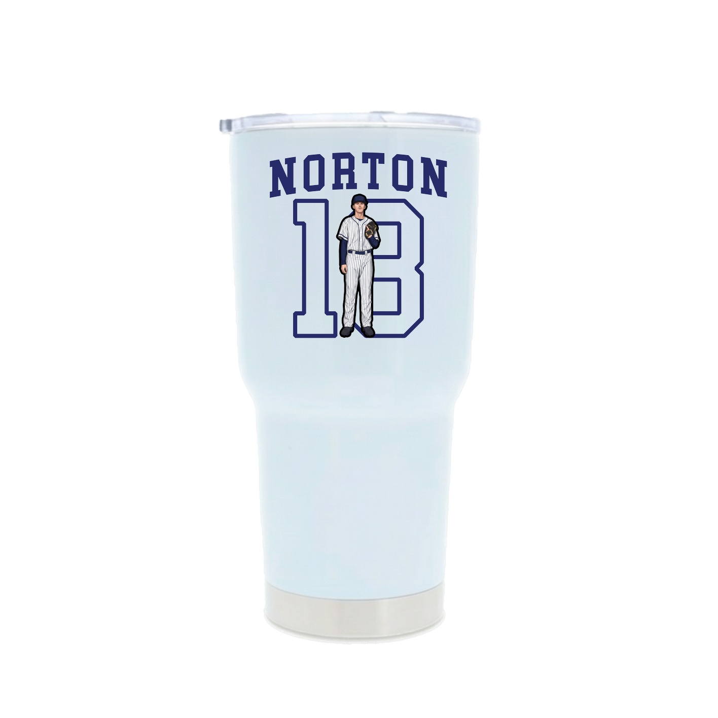 30oz Stainless Steel Tumbler — Shirsey in White