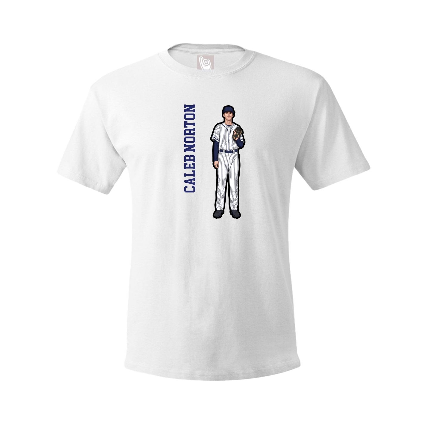 Tee — Name Vertical in White