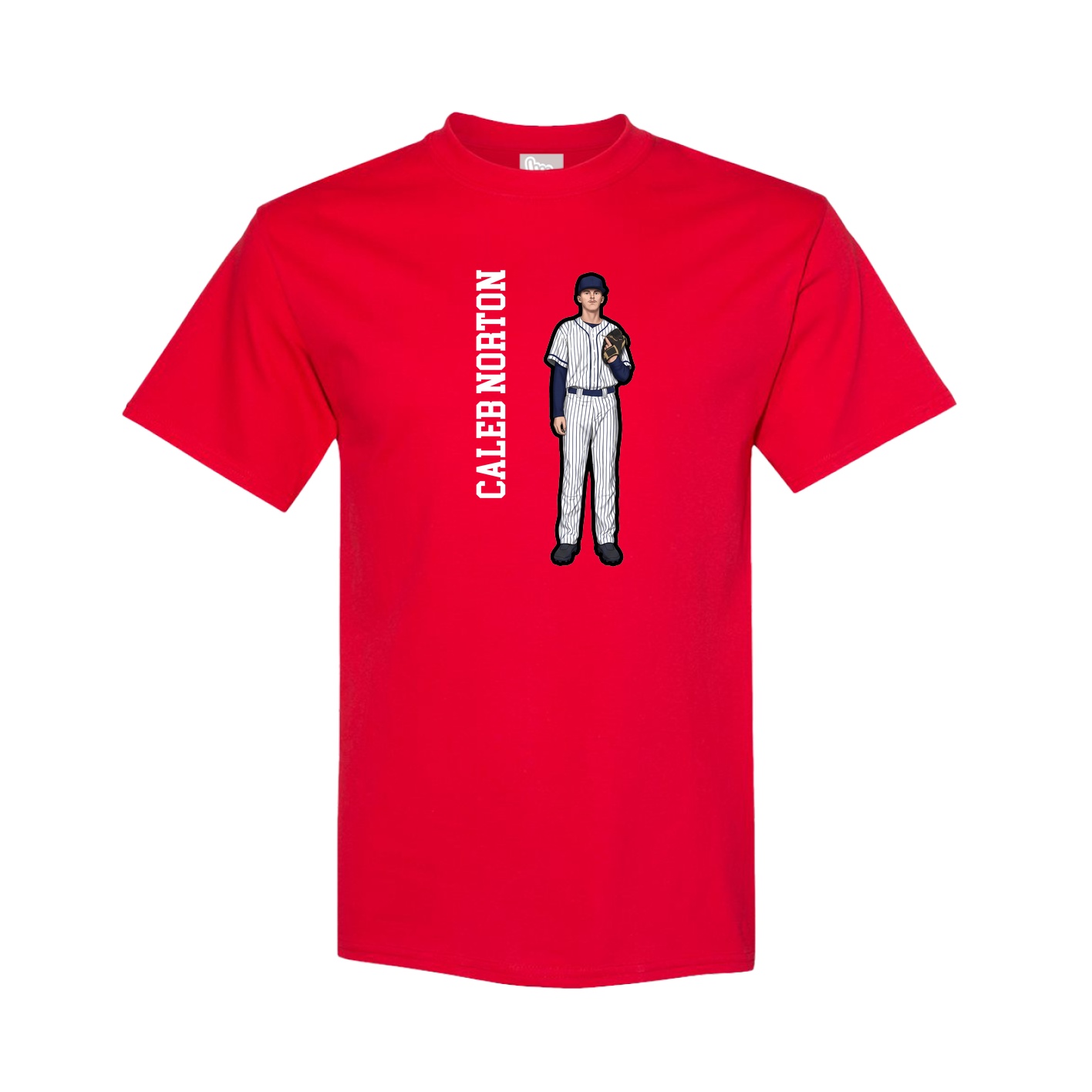 Youth Tee — Name Vertical in Red