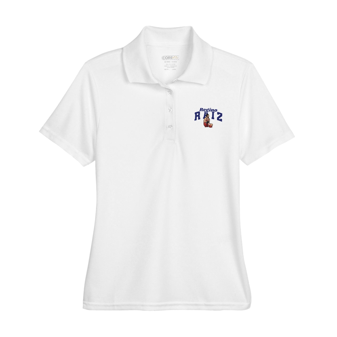 Womens Performance Polo — Signature Arch in White