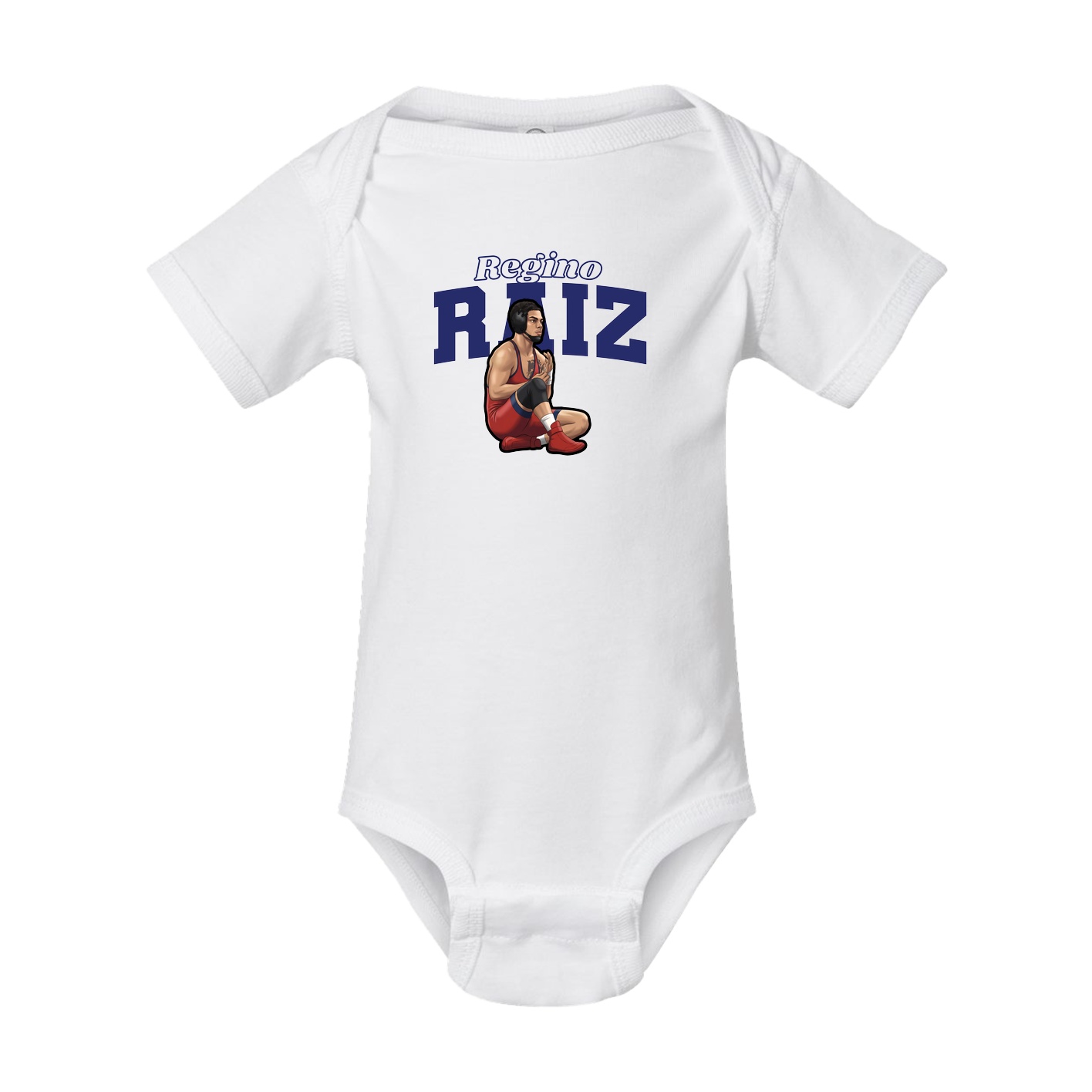 Baby Onesie — Name Arch in White
