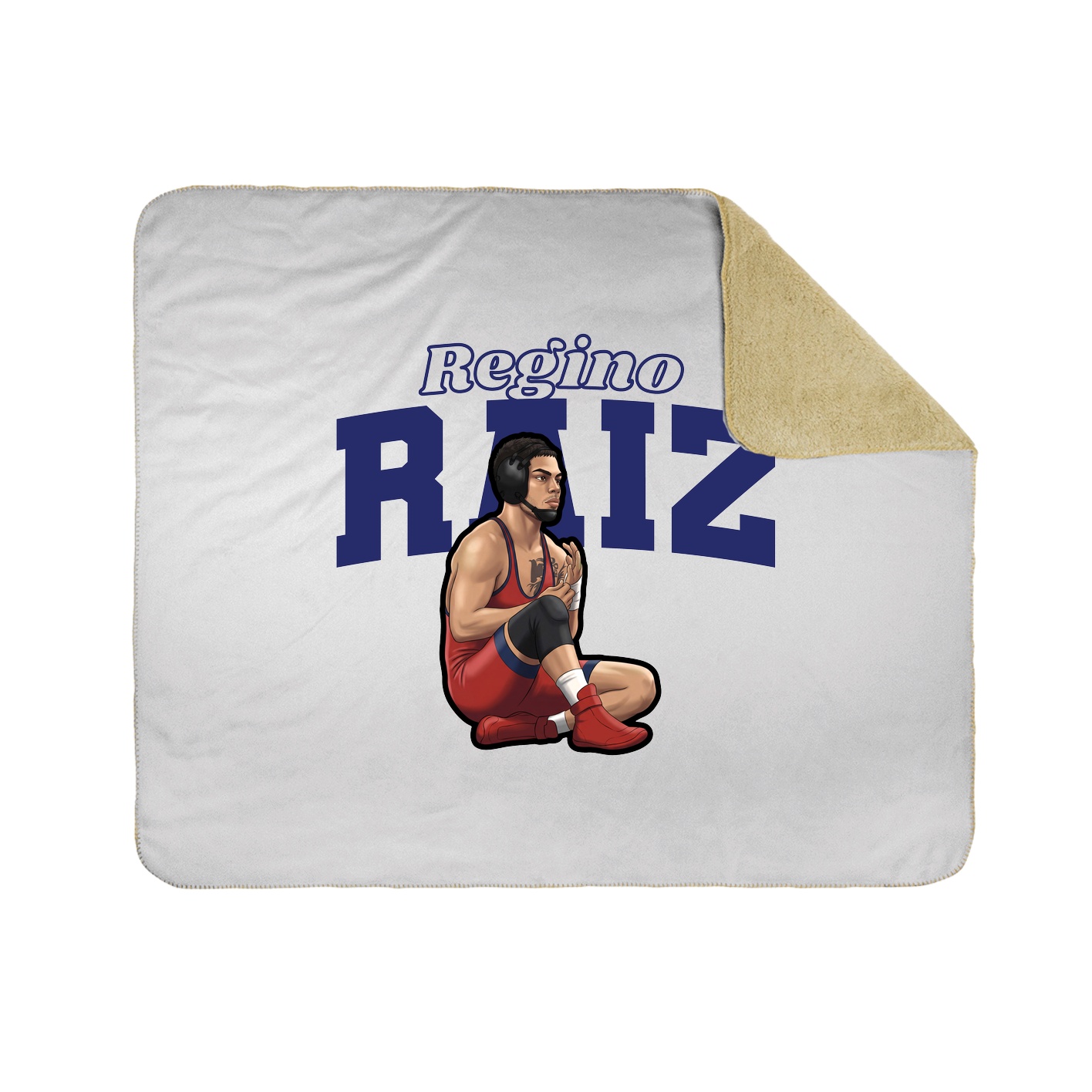 Throw Blanket — Name Arch in White