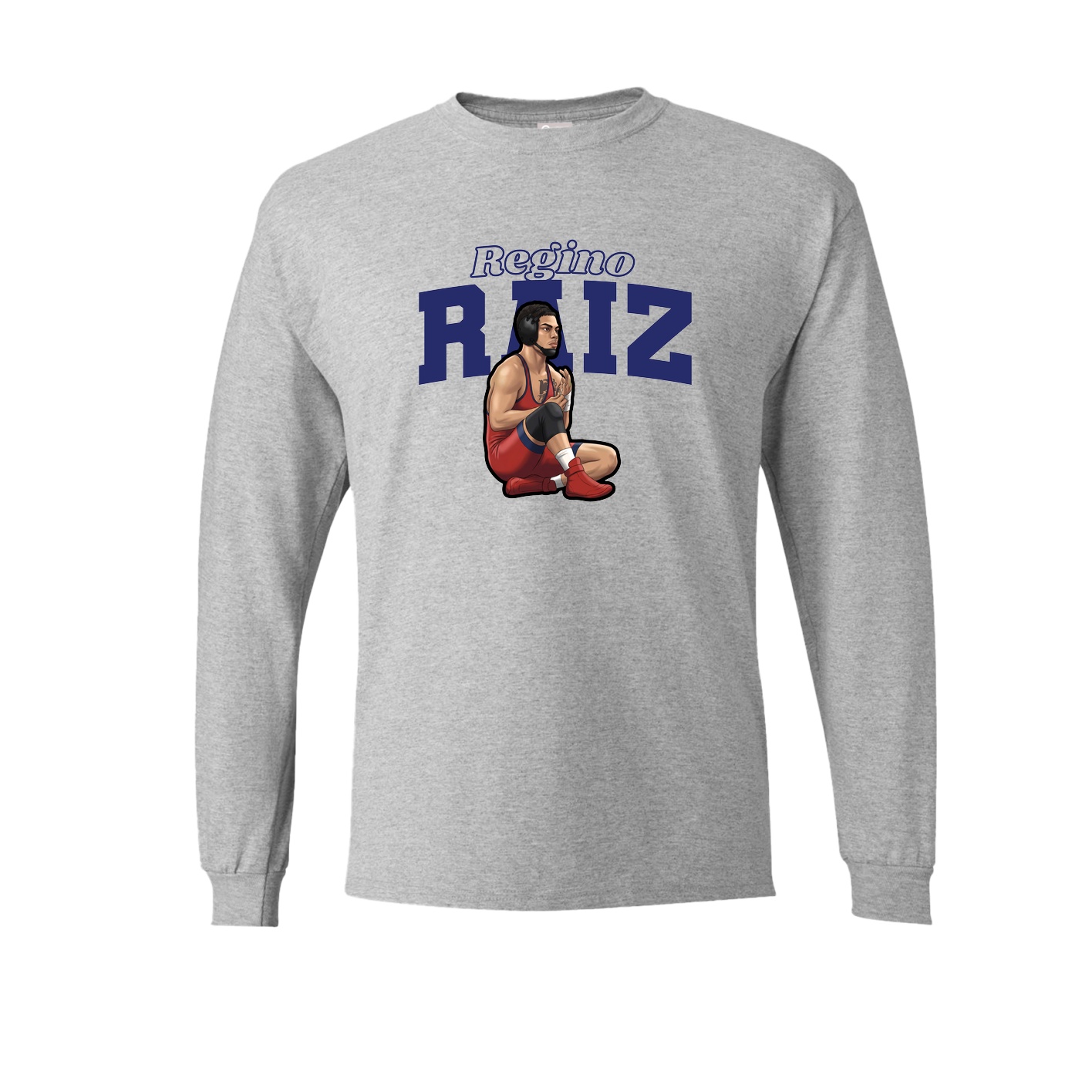 Long Sleeve Tee — Name Arch in Grey