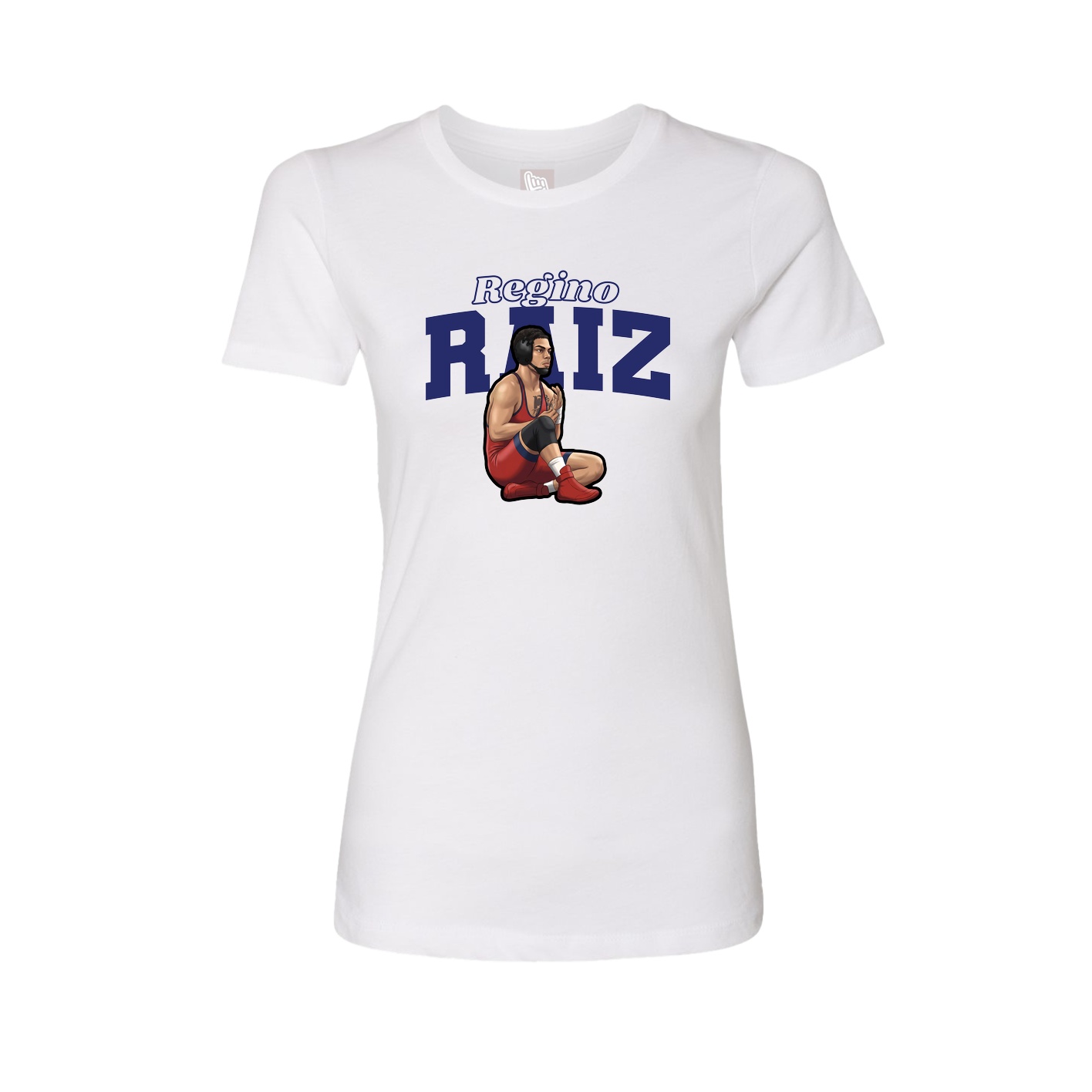 Womens Tee — Name Arch in White