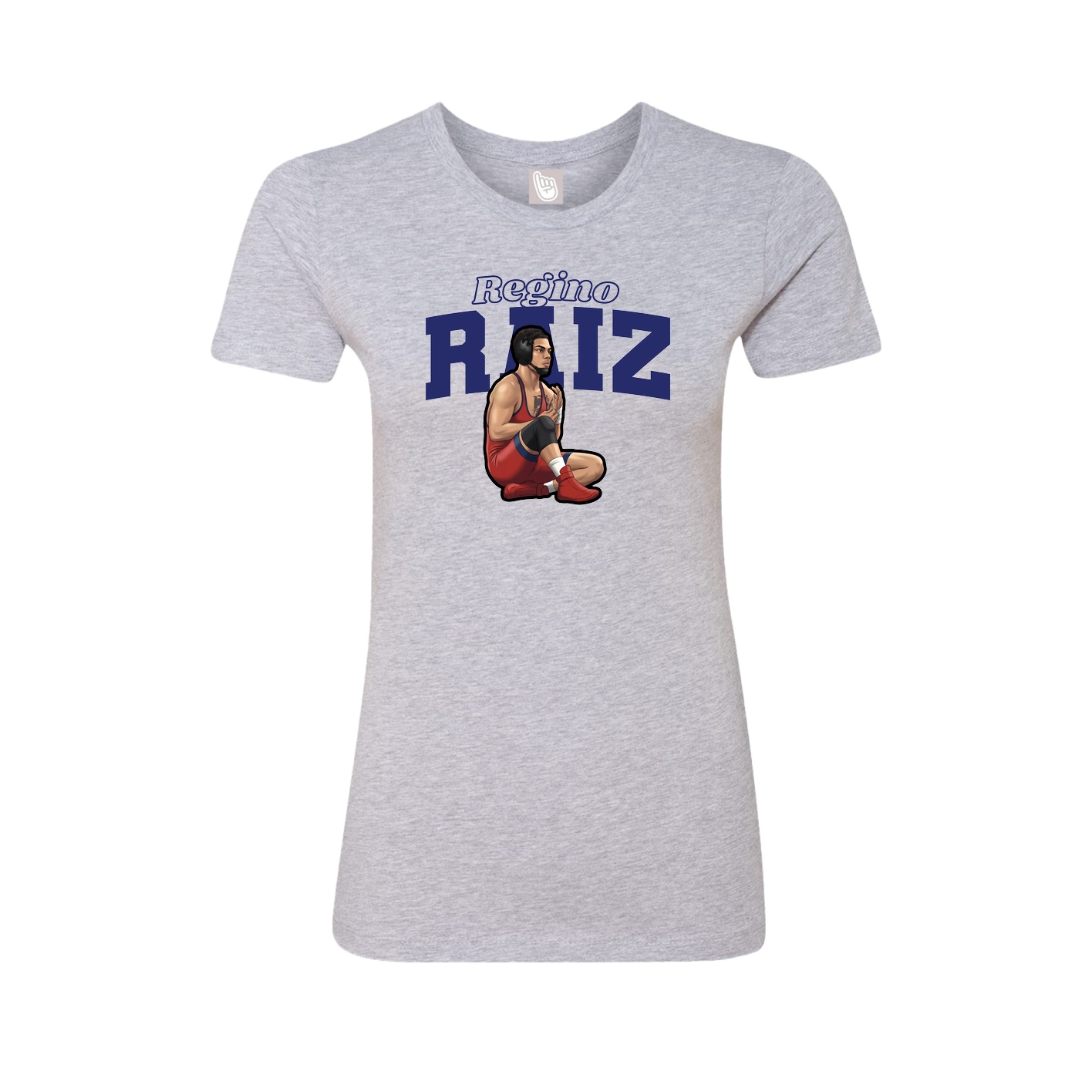 Womens Tee — Name Arch in Grey