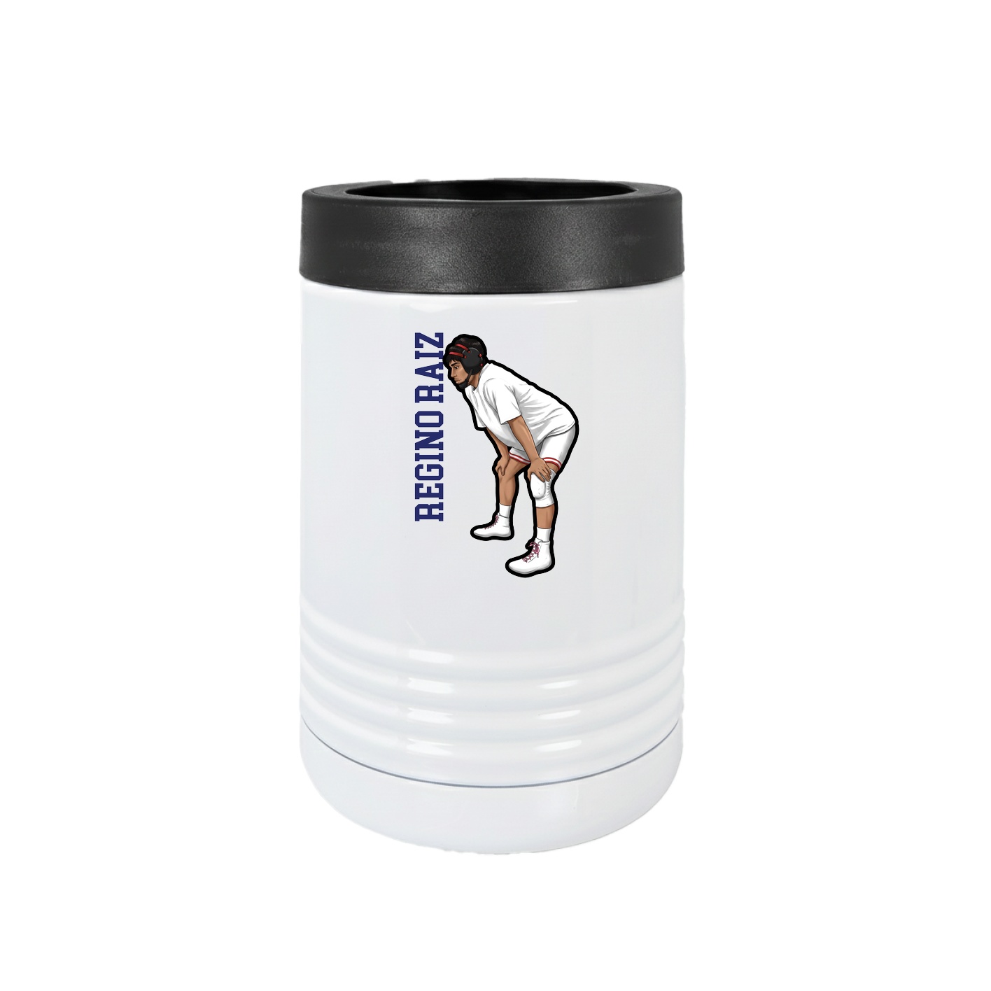 Beverage Holder — Name Vertical in White