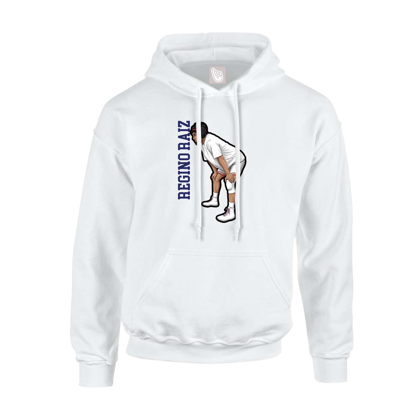 Hoodie — Name Vertical in White