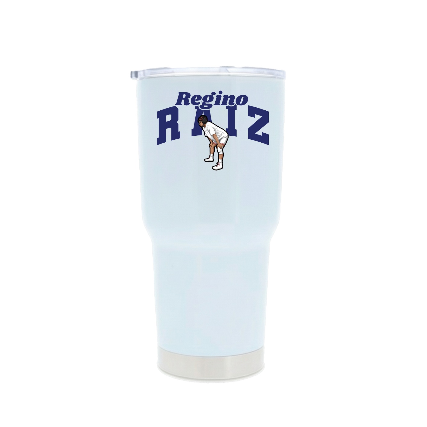30oz Stainless Steel Tumbler — Signature Arch in White