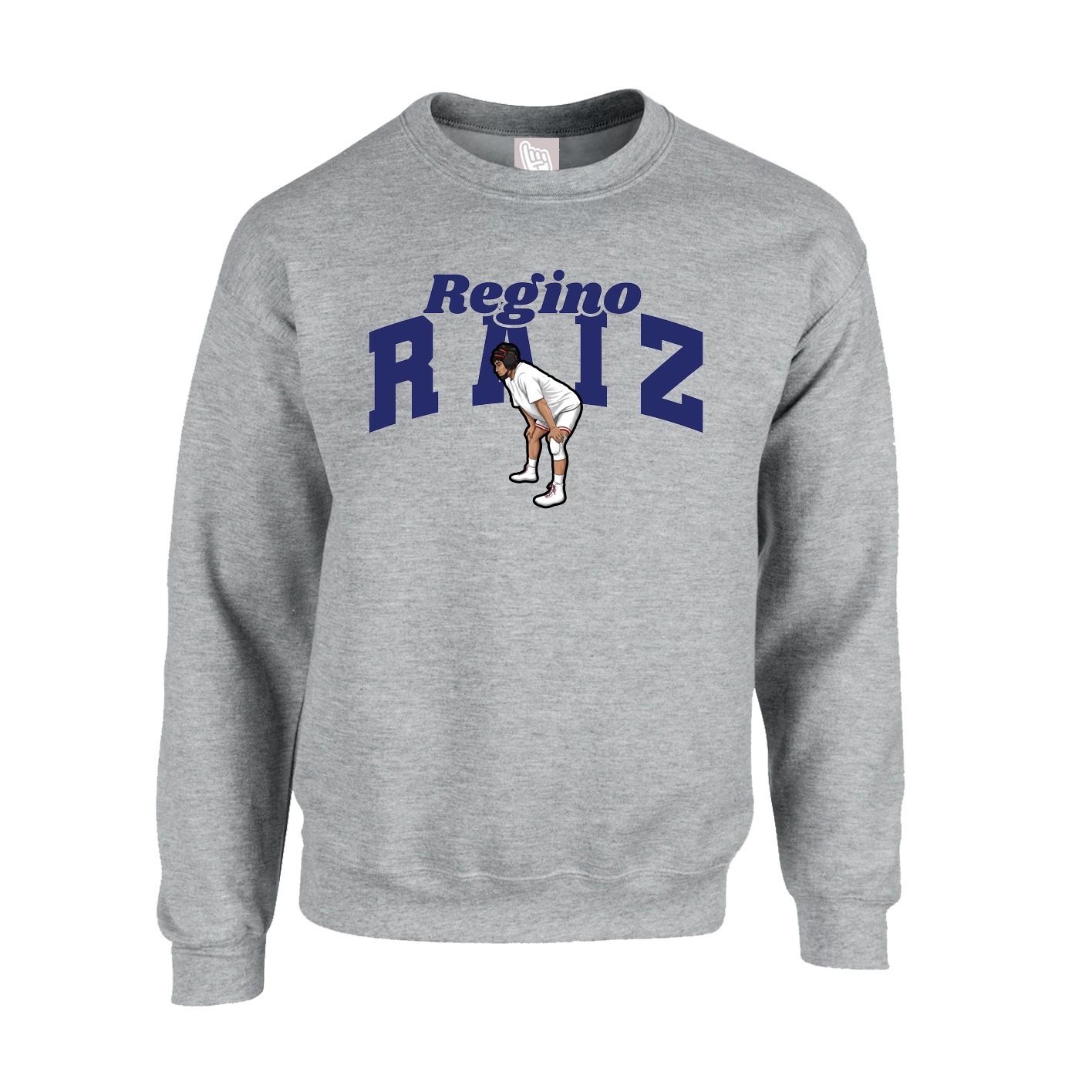 Fleece Crew — Signature Arch in Grey
