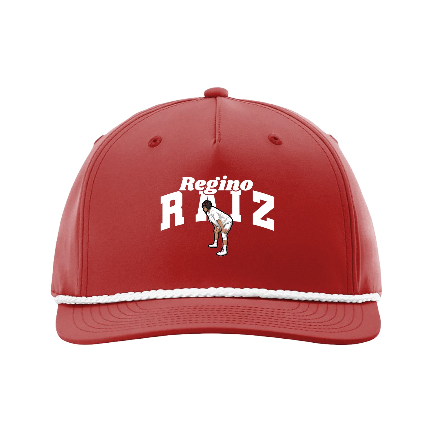 Five-Panel Classic Rope Cap — Signature Arch in Red