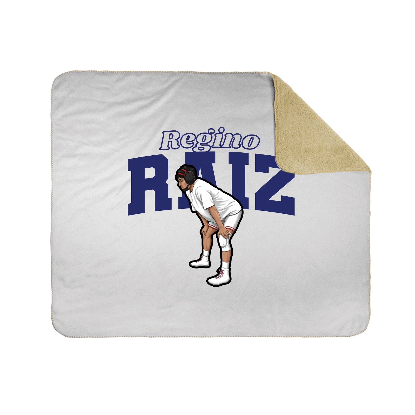 Throw Blanket — Name Arch in White
