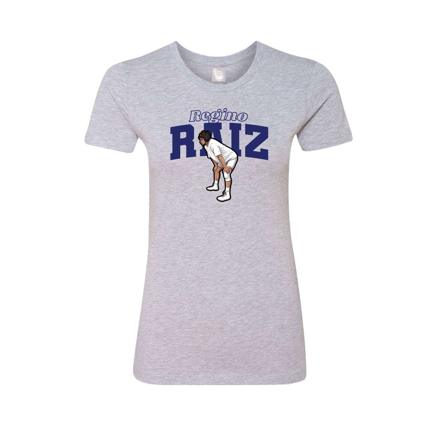 Womens Tee — Name Arch in Grey