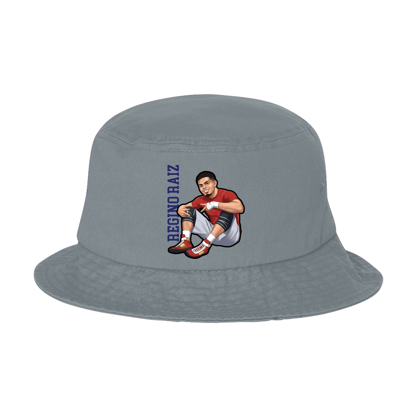 Bucket Cap — Name Vertical in Grey