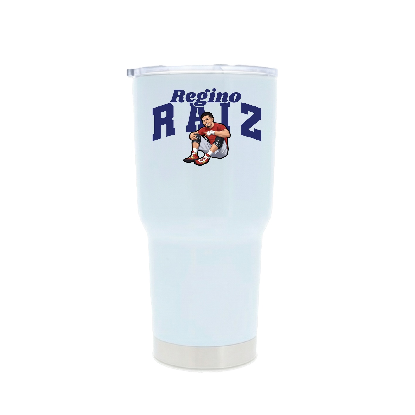 30oz Stainless Steel Tumbler — Signature Arch in White