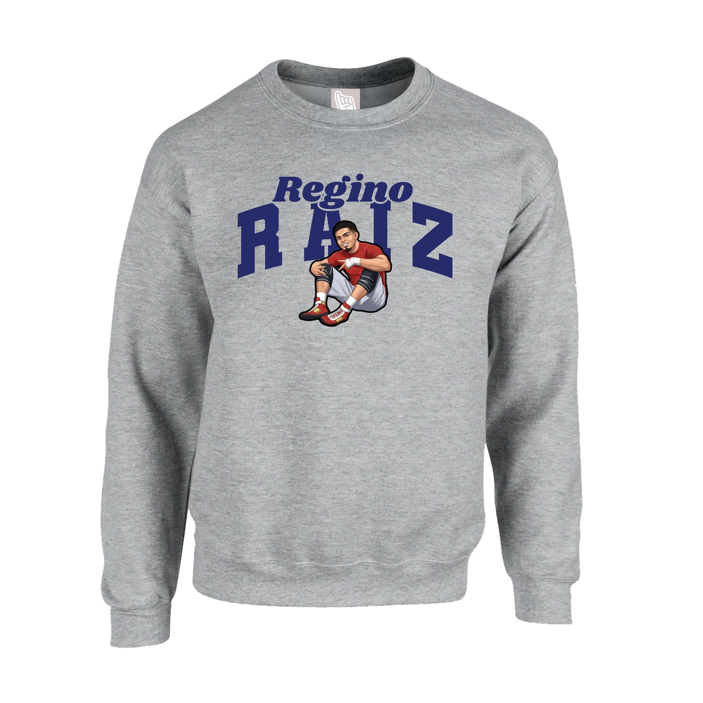 Fleece Crew — Signature Arch in Grey