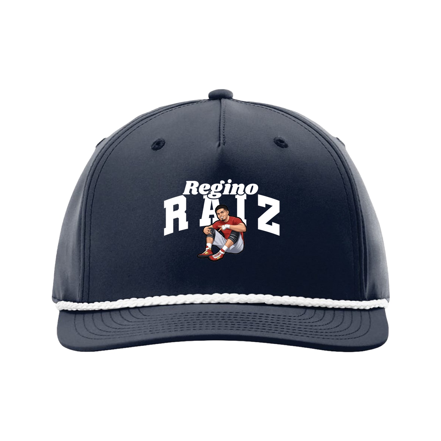 Five-Panel Classic Rope Cap — Signature Arch in Navy