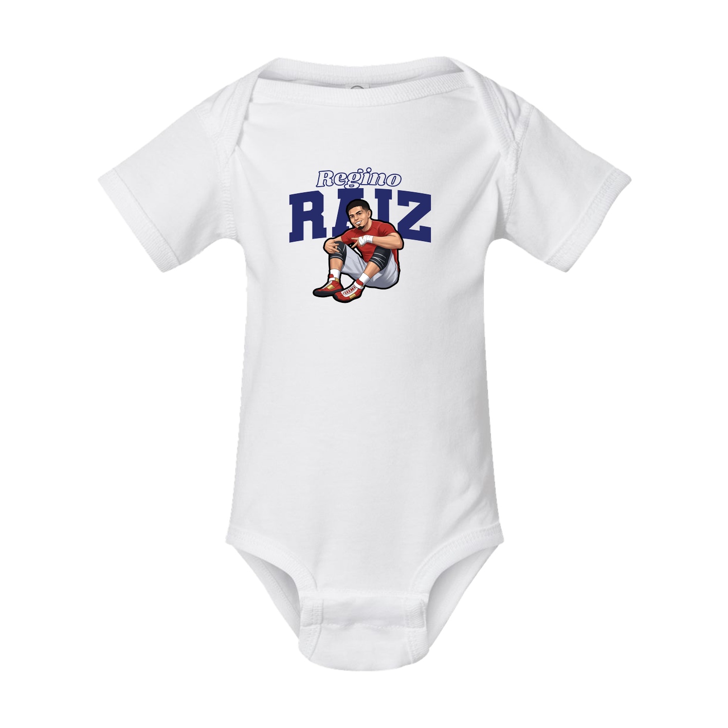 Baby Onesie — Name Arch in White