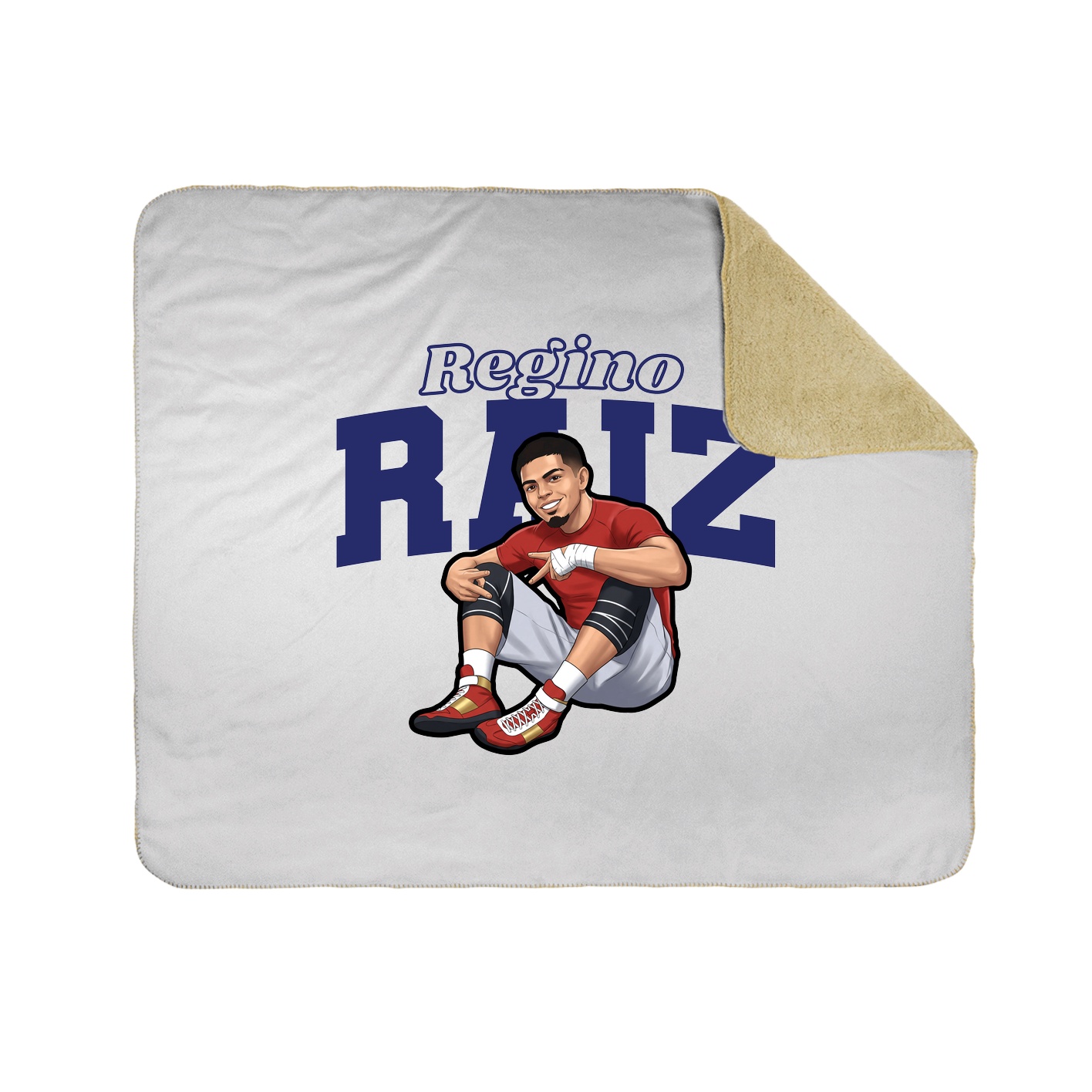 Throw Blanket — Name Arch in White