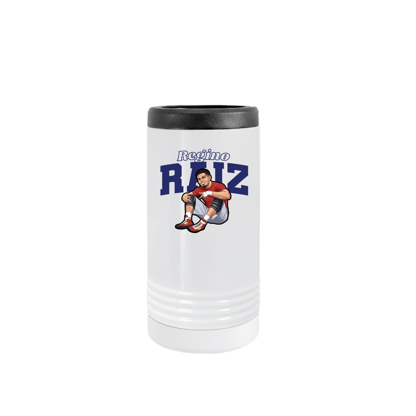 Slim Beverage Holder — Name Arch in White